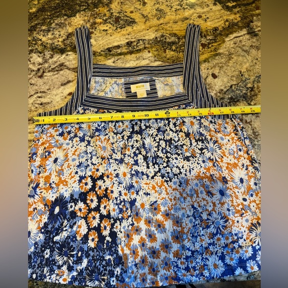 Anthropologie Maeve Blue Floral Tank/ Size Medium - Picture 8 of 9